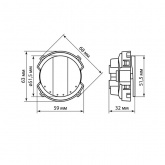 Выключатель трехклавишный TDM Байкал 16А 250В агат