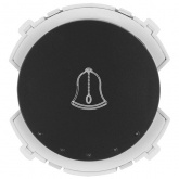 Кнопочный выключатель звонка одноклавишный TDM Байкал 16А 250В агат