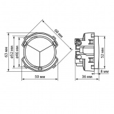 Кнопочный выключатель трехклавишный TDM Байкал 16А 250В агат