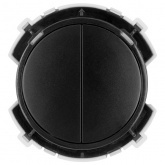 Кнопочный переключатель двухклавишный TDM Байкал 16А 250В агат