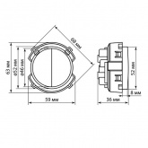 Кнопочный переключатель двухклавишный TDM Байкал 16А 250В агат