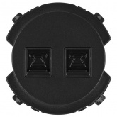 Розетка телефонная двойная TDM Байкал RJ11 агат