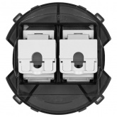 Розетка компьютерная двойная TDM Байкал RJ45 агат