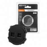 Розетка компьютерная двойная TDM Байкал RJ45 агат