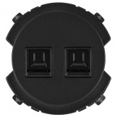 Розетка компьютерная двойная TDM Байкал RJ45 агат