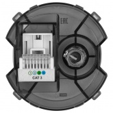 Розетка двойная TDM Байкал RJ11+TV розетка оконечная агат