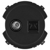 Розетка двойная TDM Байкал RJ11+TV розетка оконечная агат