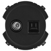 Розетка двойная TDM Байкал RJ45+TV розетка оконечная агат