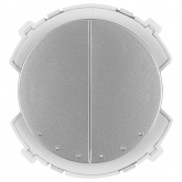 Выключатель двухклавишный TDM Байкал 16А 250В платина