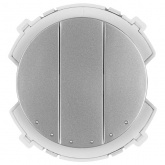 Выключатель трехклавишный TDM Байкал 16А 250В платина