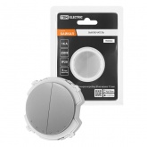 Переключатель двухклавишный TDM Байкал 16А 250В платина