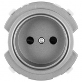 Розетка TDM Байкал 2П 16А 250В шторки платина