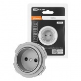 Розетка TDM Байкал 2П 16А 250В шторки платина