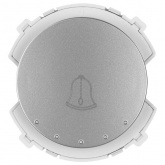 Кнопочный выключатель звонка одноклавишный TDM Байкал 16А 250В платина