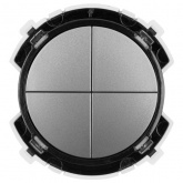 Кнопочный выключатель четырехклавишный TDM Байкал 16А 250В платина