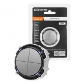 Кнопочный выключатель четырехклавишный TDM Байкал 16А 250В платина