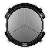 Кнопочный переключатель трехклавишный TDM Байкал 16А 250В платина