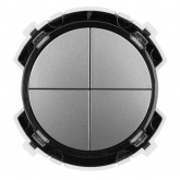 Кнопочный переключатель четырехклавишный TDM Байкал 16А 250В платина