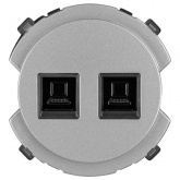 Розетка компьютерная двойная TDM Байкал RJ45 платина