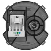 Розетка двойная TDM Байкал RJ11+TV розетка оконечная платина