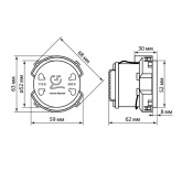 Розетка для бритвы TDM Байкал платина