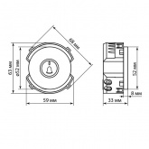 Панель TDM Байкал (Не беспокоить/ Уборка) 16А 250В платина