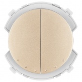 Выключатель двухклавишный TDM Байкал 16А 250В шампань