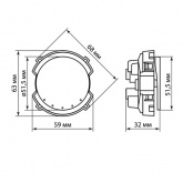 Выключатель одноклавишный TDM Байкал 16А 250В фисташковый
