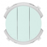 Переключатель трехклавишный TDM Байкал 16А 250В проходной фисташковый