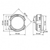 Кнопочный выключатель одноклавишный TDM Байкал 16А 250В фисташковый