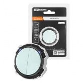 Кнопочный переключатель двухклавишный TDM Байкал 16А 250В фисташковый