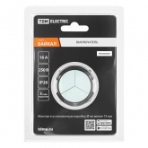 Кнопочный переключатель трехклавишный TDM Байкал 16А 250В фисташковый