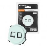 Розетка телефонная двойная TDM Байкал RJ11 фисташковый