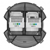 Розетка телефонная двойная TDM Байкал RJ11 фисташковый