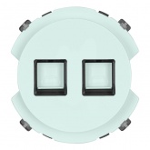 Розетка компьютерная двойная TDM Байкал RJ45 фисташковый