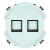 Розетка двойная TDM Байкал RJ11+ RJ45 фисташковый