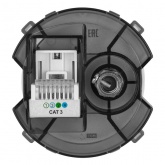 Розетка двойная TDM Байкал RJ11+TV розетка оконечная фисташковый