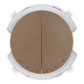 Выключатель двухклавишный TDM Байкал 16А 250В бронза