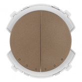 Переключатель двухклавишный TDM Байкал 16А 250В бронза