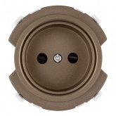 Розетка TDM Байкал 2П 16А 250В шторки бронза