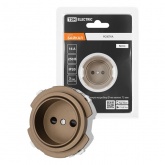 Розетка TDM Байкал 2П 16А 250В шторки бронза