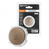 Кнопочный выключатель звонка одноклавишный TDM Байкал 16А 250В бронза