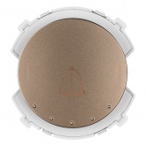 Кнопочный выключатель звонка одноклавишный TDM Байкал 16А 250В бронза