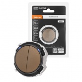 Кнопочный выключатель двухклавишный TDM Байкал 16А 250В бронза