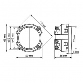 Кнопочный выключатель четырехклавишный TDM Байкал 16А 250В бронза