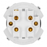 Кнопочный переключатель двухклавишный TDM Байкал 16А 250В бронза