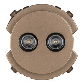 Розетка двойная TDM Байкал TV проходная бронза