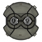 Розетка двойная TDM Байкал TV проходная бронза