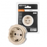 Розетка TDM Байкал 2П+З 16А 250В шторки шампань