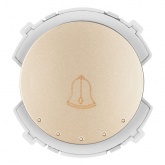 Кнопочный выключатель звонка одноклавишный TDM Байкал 16А 250В шампань